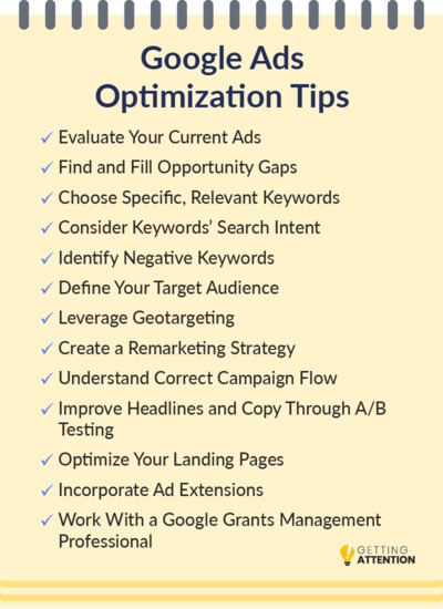 Google Ads optimization process
