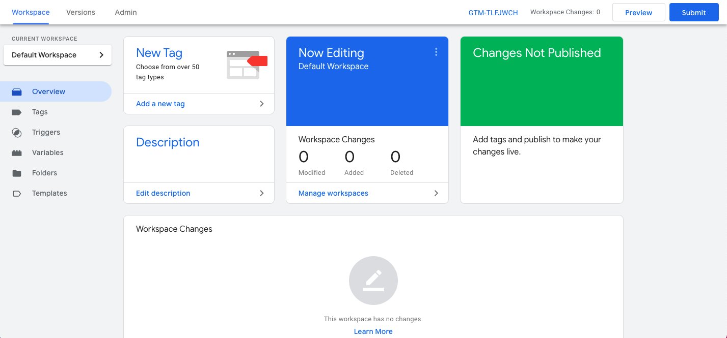 Google Tag Manager Dashboard