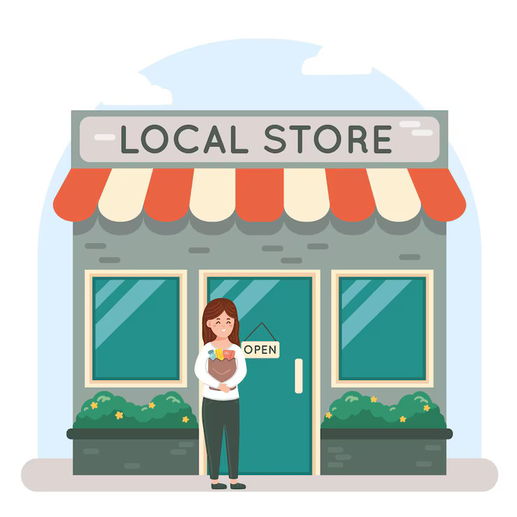 Local Business Storefront Attracting Customers Through Local SEO