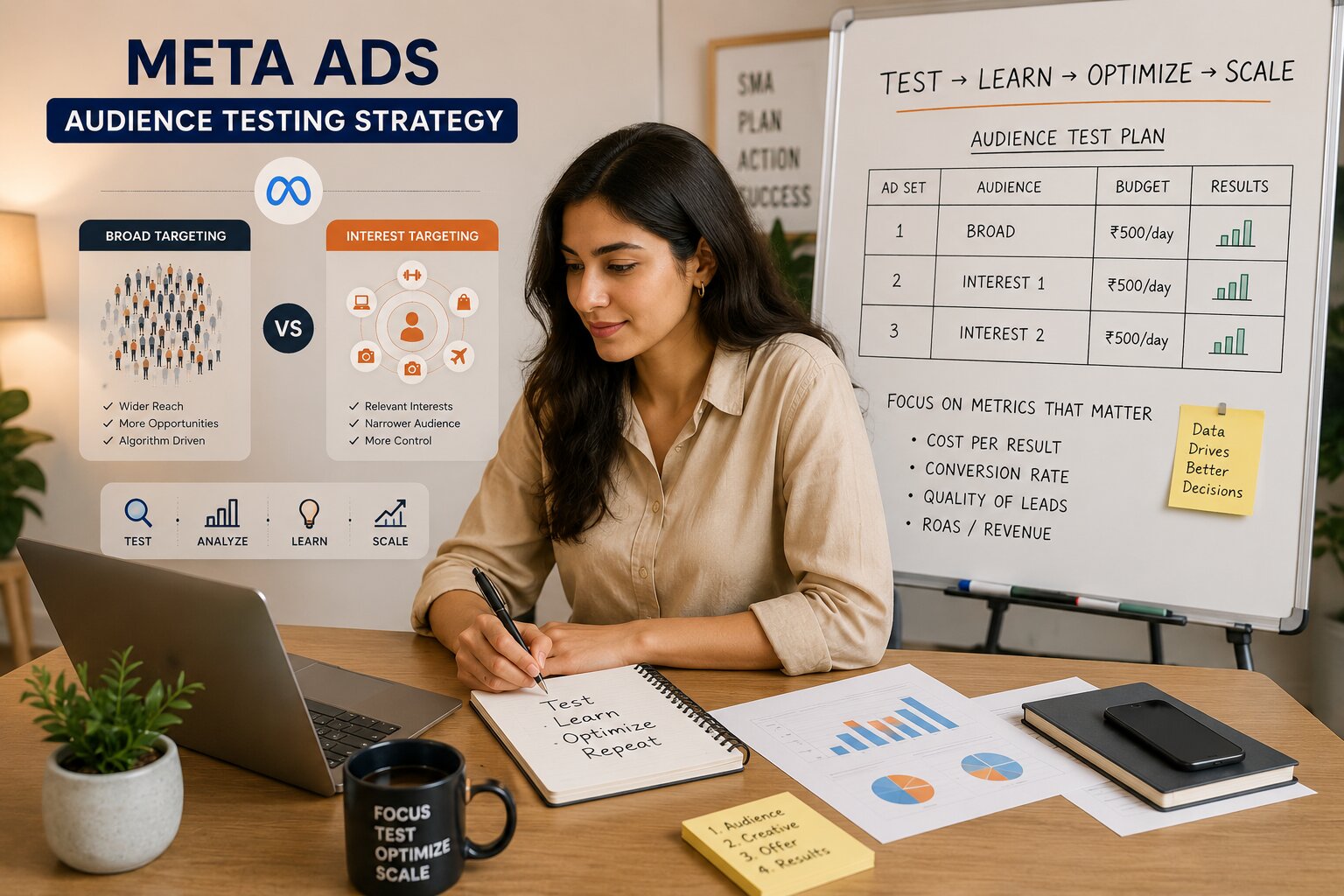 Meta Ads audience testing and digital marketing strategy